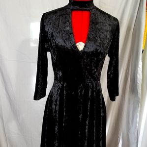 Black velvet dress